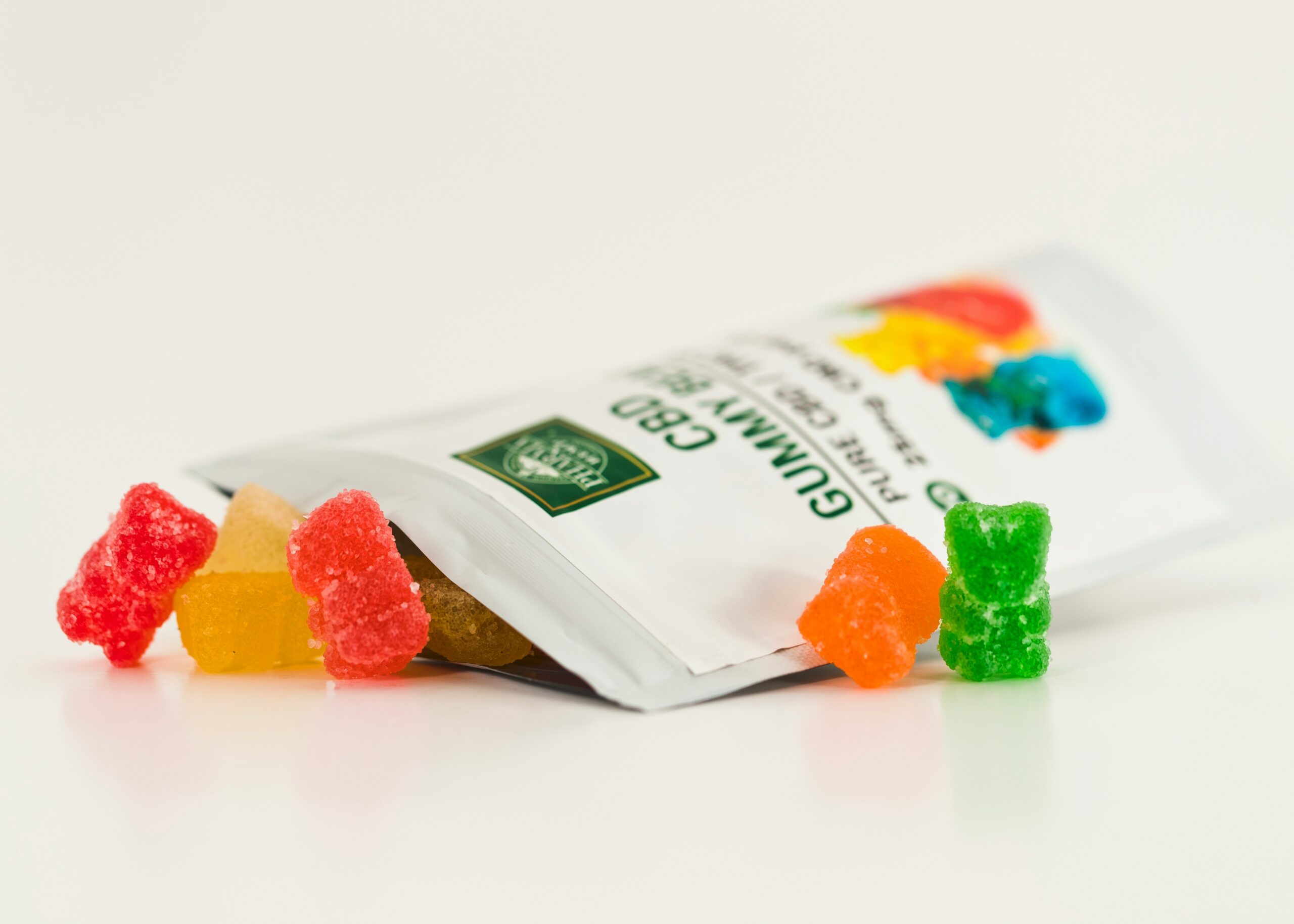 Colorful CBD Gummy Bears in a Pouch